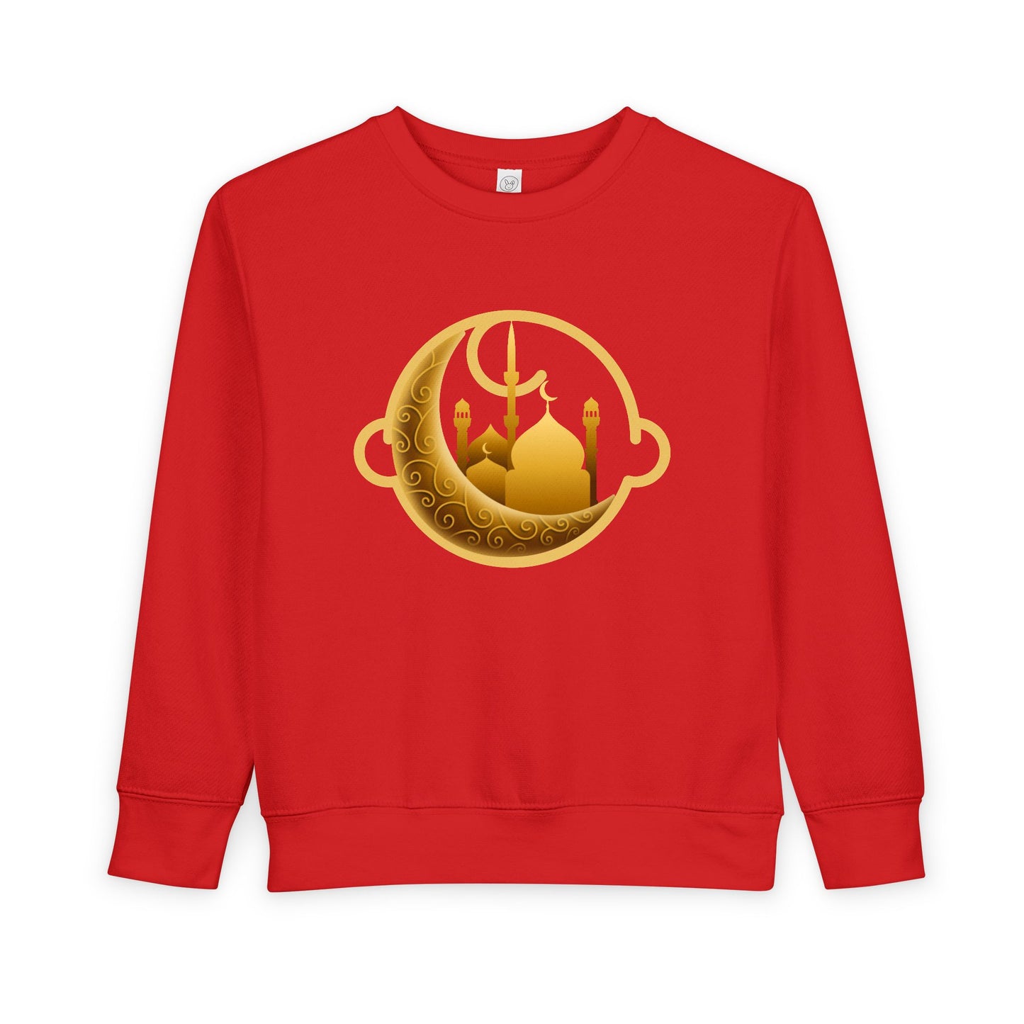 Golden Moonlit Crescent Mosque Kids Pullover