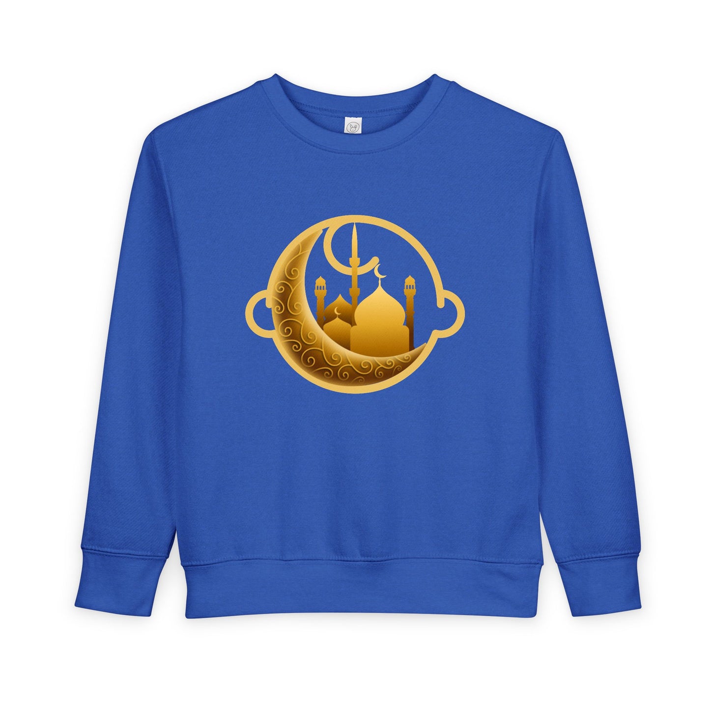 Golden Moonlit Crescent Mosque Kids Pullover