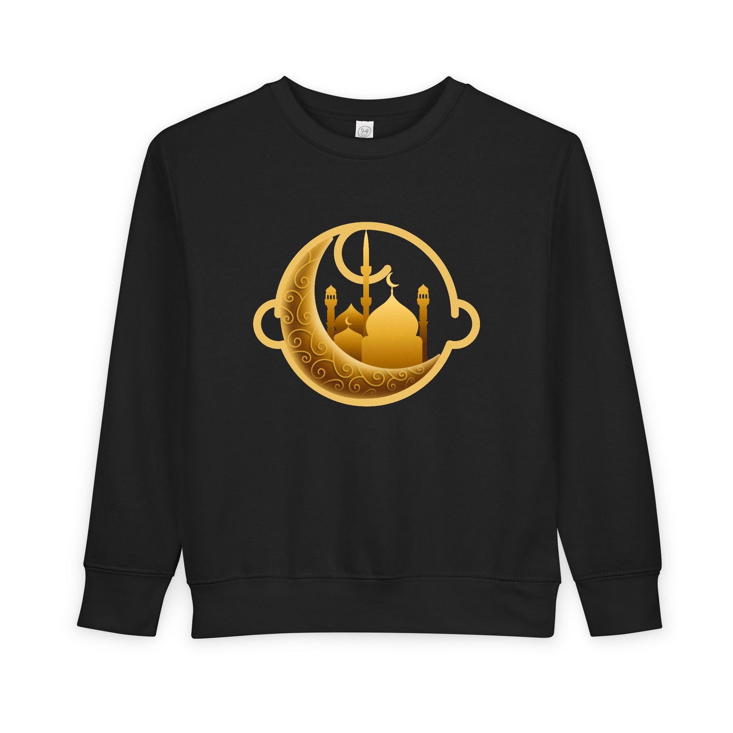 Golden Moonlit Crescent Mosque Kids Pullover